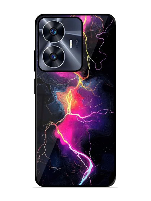 Electric Dreams Glossy Soft Edge Case for Realme C55 Chachhi