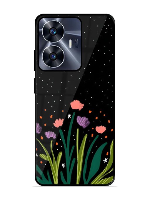 Midnight Bloom Glossy Soft Edge Case for Realme C55 Chachhi