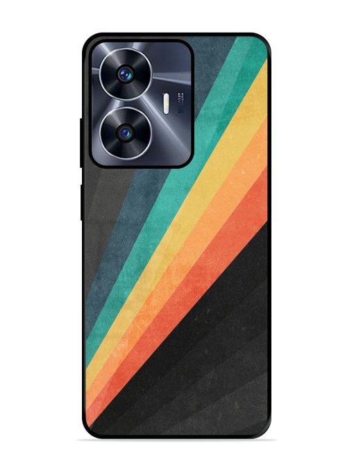 Retro Spectrum Glossy Soft Edge Case for Realme C55 Chachhi