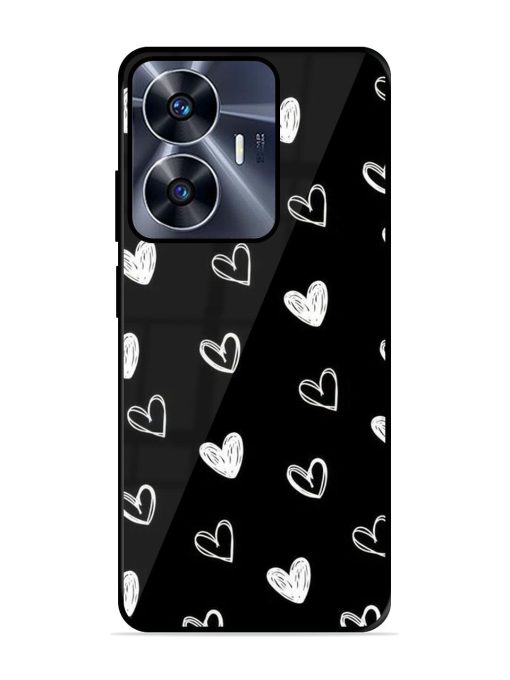 Scattered Hearts Glossy Soft Edge Case for Realme C55 Chachhi