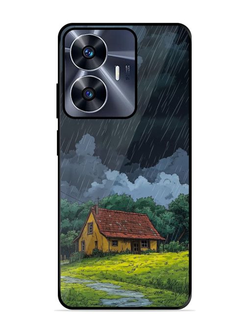 Rainy Day Retreat Glossy Soft Edge Case for Realme C55 Chachhi