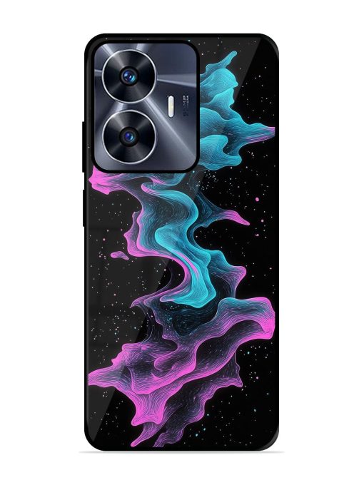 Cosmic Currents Glossy Soft Edge Case for Realme C55 Chachhi