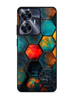 Hexagon Hive Glossy Soft Edge Case for Realme C55