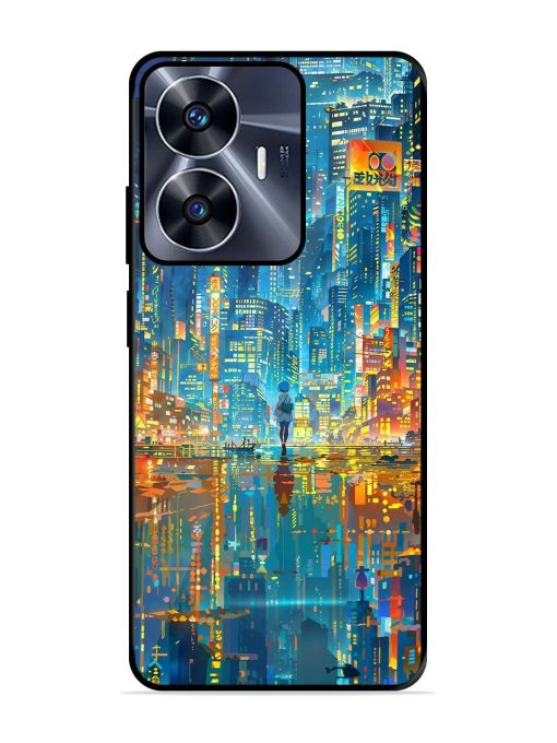 Neon Metropolis Glossy Soft Edge Case for Realme C55 Chachhi