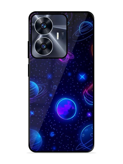 Neon Cosmos Glossy Soft Edge Case for Realme C55 Chachhi