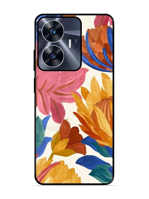 Blooming Tapestry Glossy Soft Edge Case for Realme C55 Chachhi