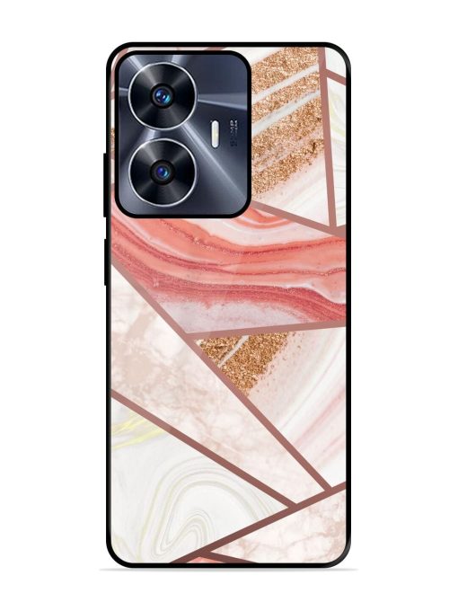 Rosy Mosaic Glossy Soft Edge Case for Realme C55 Chachhi