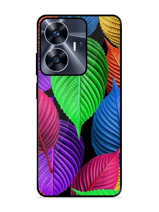 Rainbow Leaf Symphony Glossy Soft Edge Case for Realme C55 Chachhi