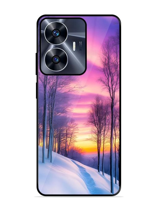 Winter'S Purple Haze Glossy Soft Edge Case for Realme C55 Chachhi