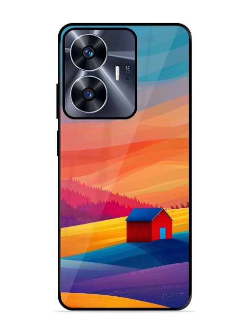 Sunset Solitude Glossy Soft Edge Case for Realme C55 Chachhi