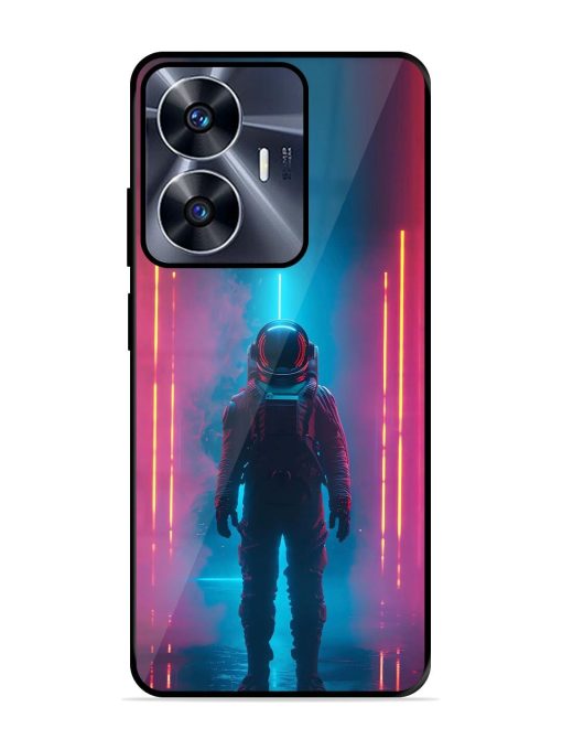 Neon Astronaut Glossy Soft Edge Case for Realme C55 Chachhi