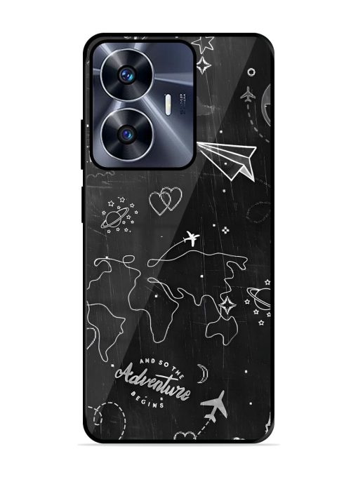 Wanderlust Sketchbook Glossy Soft Edge Case for Realme C55 Chachhi