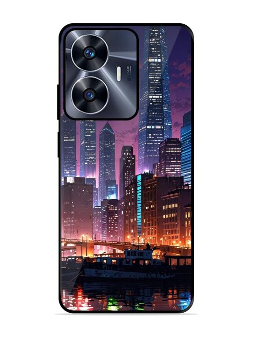 Neon Nightscape Glossy Soft Edge Case for Realme C55
