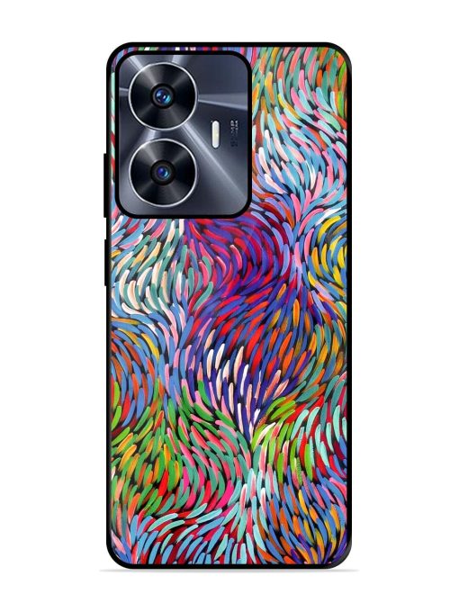 Vibrant Waves Glossy Soft Edge Case for Realme C55 Chachhi