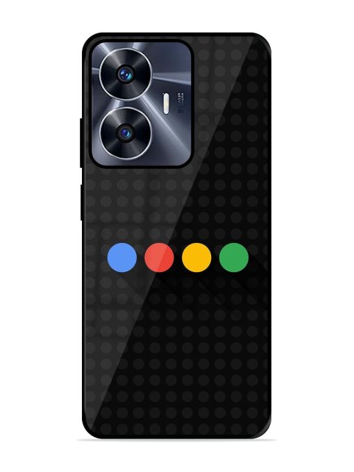 Google Dots Glossy Soft Edge Case for Realme C55 Chachhi