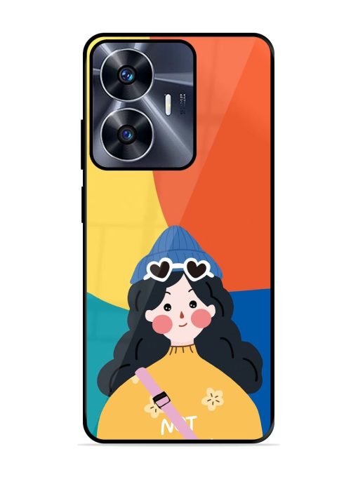 Colorful Vibes Glossy Soft Edge Case for Realme C55 Chachhi