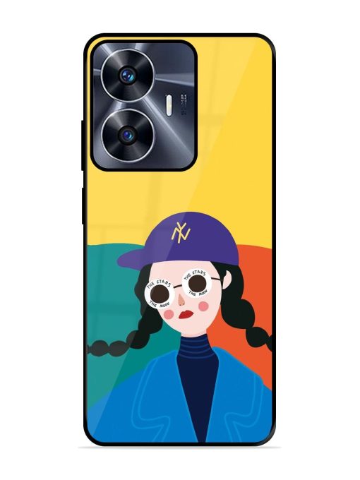 Starry-Eyed Girl Glossy Soft Edge Case for Realme C55 Chachhi