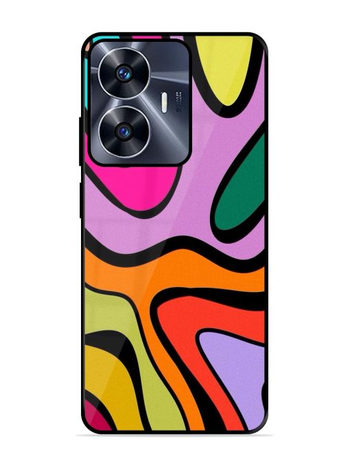 Groovy Swirls Glossy Soft Edge Case for Realme C55