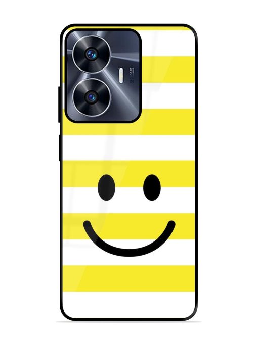 Smiling Stripes Glossy Soft Edge Case for Realme C55 Chachhi