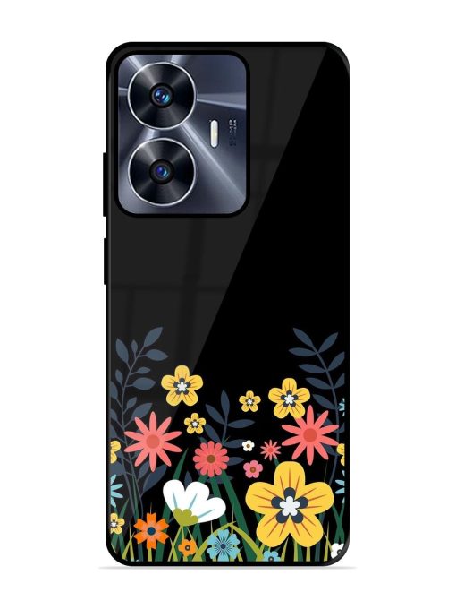 Floral Night Sky Glossy Soft Edge Case for Realme C55 Chachhi