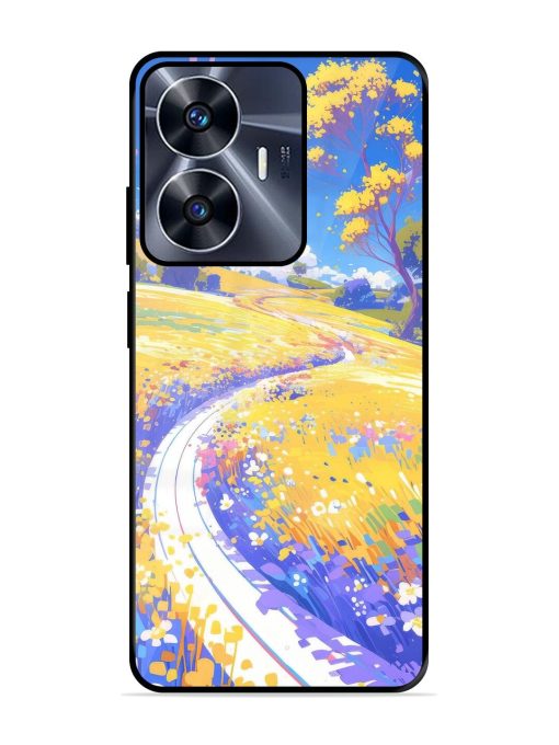 Vibrant Spring Meadow Glossy Soft Edge Case for Realme C55 Chachhi