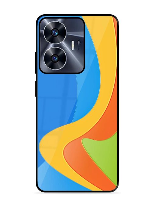 Curvy Color Cascade Glossy Soft Edge Case for Realme C55 Chachhi