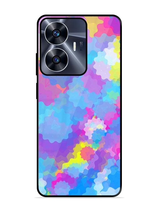 Psychedelic Cloud Burst Glossy Soft Edge Case for Realme C55 Chachhi