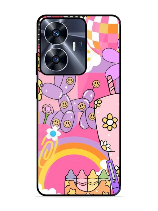 Whimsical Y2K Chaos Glossy Soft Edge Case for Realme C55 Chachhi