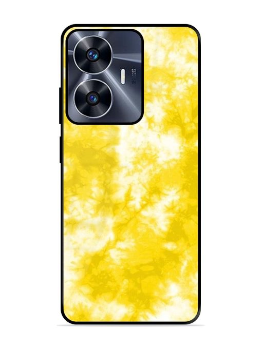 Golden Tie-Dye Twirl Glossy Soft Edge Case for Realme C55 Chachhi