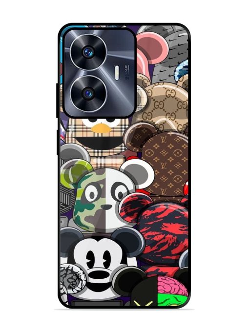 Streetwear Bearbrick Extravaganza Glossy Soft Edge Case for Realme C55 Chachhi