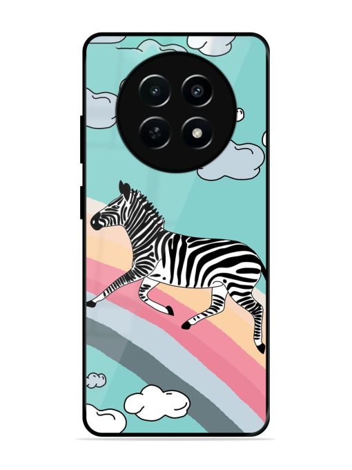 Zebra On A Rainbow Glossy Soft Edge Case for Realme C65 (5G) Chachhi