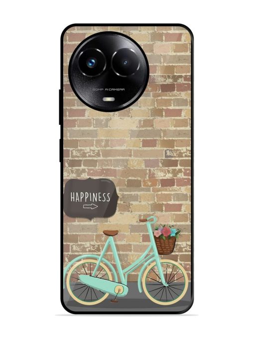 Pedaling Towards Happiness Glossy Soft Edge Case for Realme C67 (5G) Chachhi