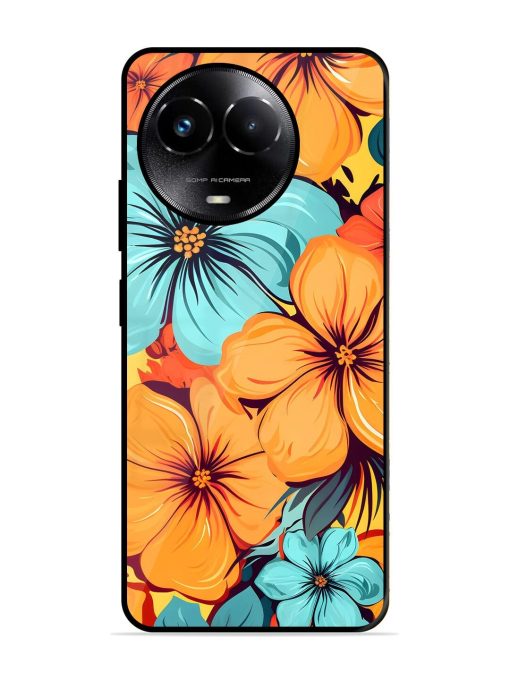 Tropical Bloom Glossy Soft Edge Case for Realme C67 (5G) Chachhi