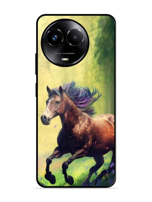 Enchanted Gallop Glossy Soft Edge Case for Realme C67 (5G) Chachhi