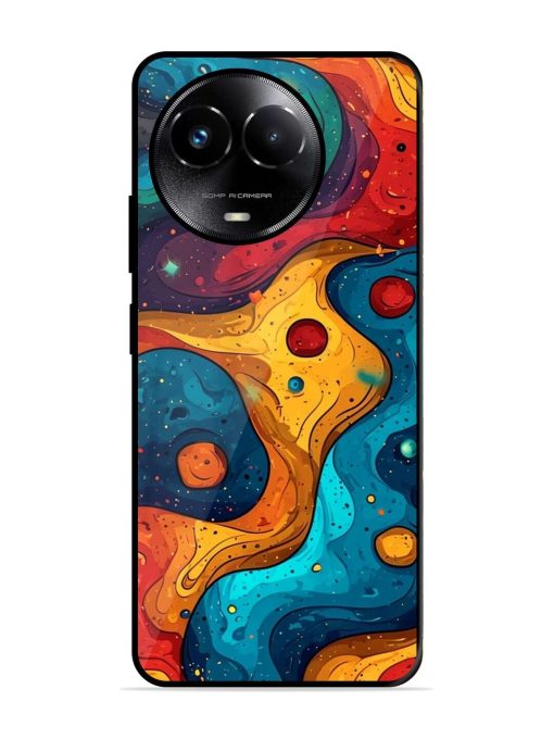 Cosmic Swirl Glossy Soft Edge Case for Realme C67 (5G)