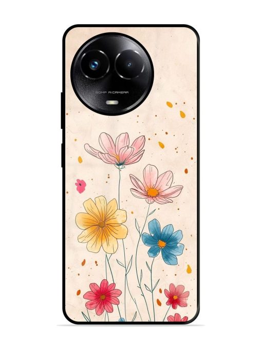 Delicate Bloom Glossy Soft Edge Case for Realme C67 (5G) Chachhi