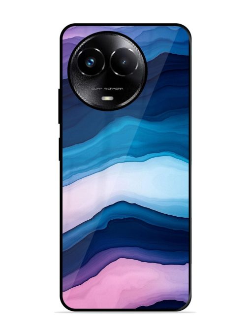 Oceanic Layers Glossy Soft Edge Case for Realme C67 (5G) Chachhi