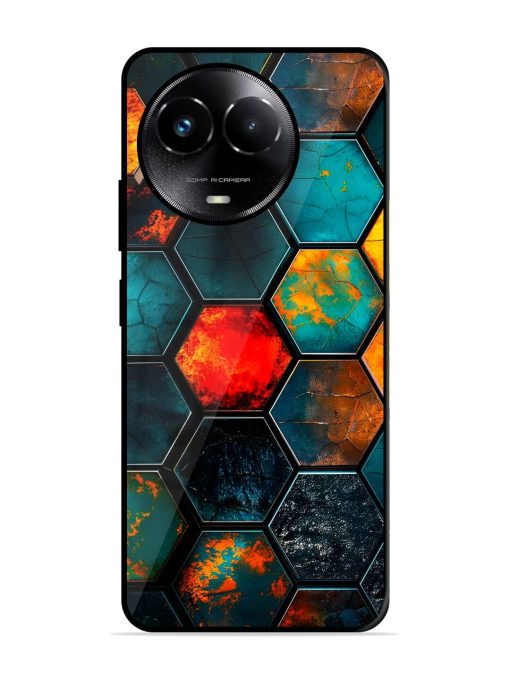 Hexagon Hive Glossy Soft Edge Case for Realme C67 (5G) Chachhi