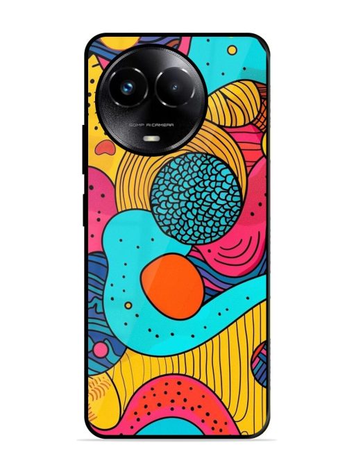 Psychedelic Patterns Glossy Soft Edge Case for Realme C67 (5G) Chachhi