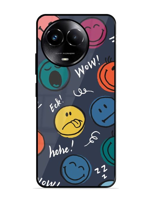 Emoticon Parade Glossy Soft Edge Case for Realme C67 (5G) Chachhi