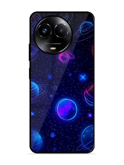 Neon Cosmos Glossy Soft Edge Case for Realme C67 (5G) Chachhi