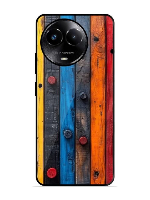 Rainbow Plank Glossy Soft Edge Case for Realme C67 (5G) Chachhi