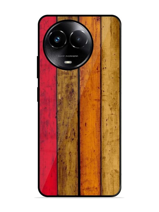 Colorful Woodgrain Glossy Soft Edge Case for Realme C67 (5G) Chachhi