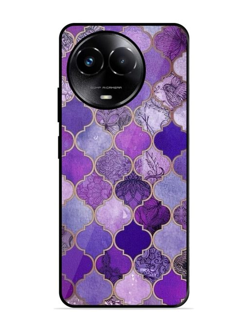 Purple Mosaic Magic Glossy Soft Edge Case for Realme C67 (5G) Chachhi