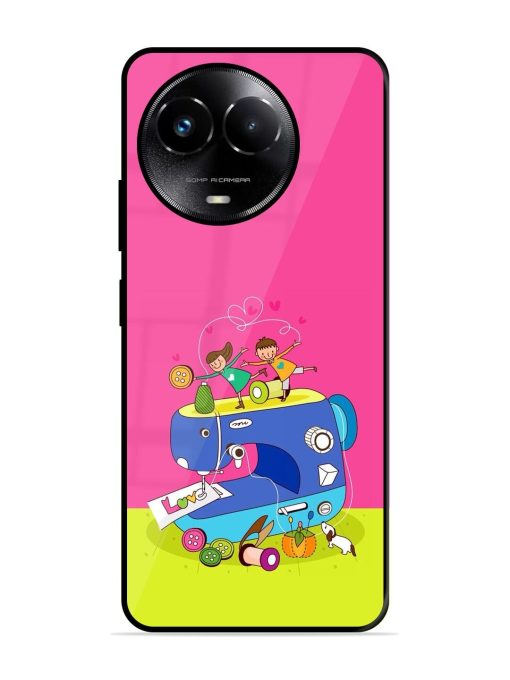 Sew Cute Glossy Soft Edge Case for Realme C67 (5G) Chachhi