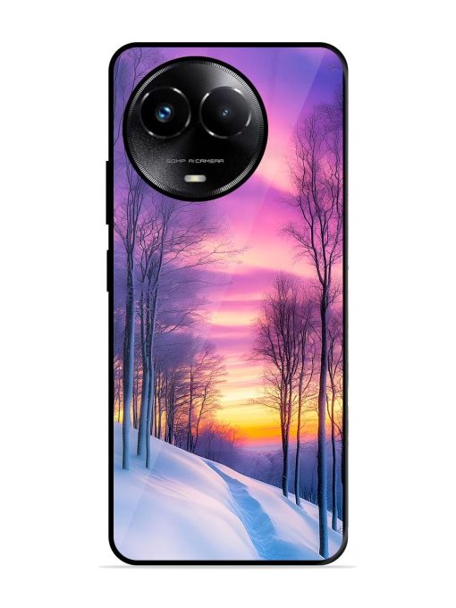 Winter'S Purple Haze Glossy Soft Edge Case for Realme C67 (5G) Chachhi