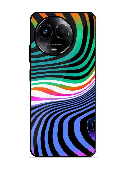 Psychedelic Waves Glossy Soft Edge Case for Realme C67 (5G) Chachhi