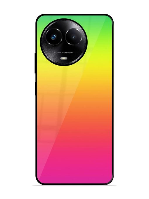 Rainbow Gradient Glossy Soft Edge Case for Realme C67 (5G) Chachhi