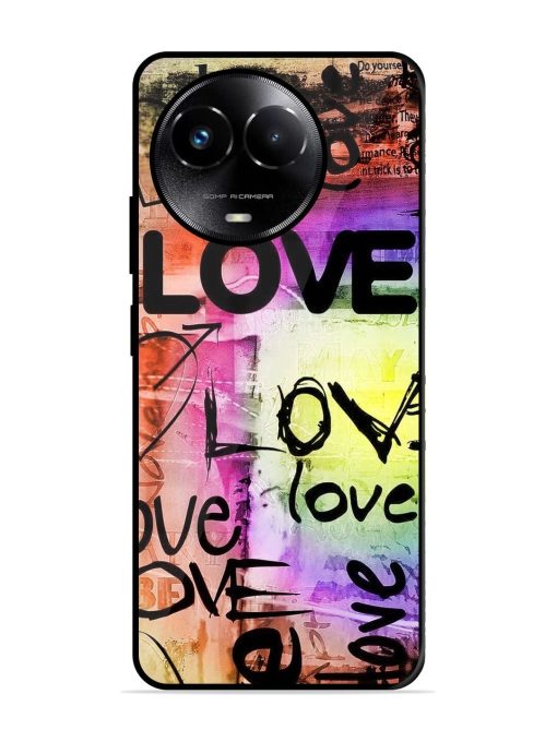 Love Graffiti Glossy Soft Edge Case for Realme C67 (5G) Chachhi