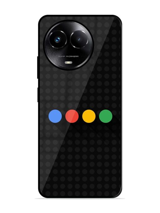 Google Dots Glossy Soft Edge Case for Realme C67 (5G) Chachhi